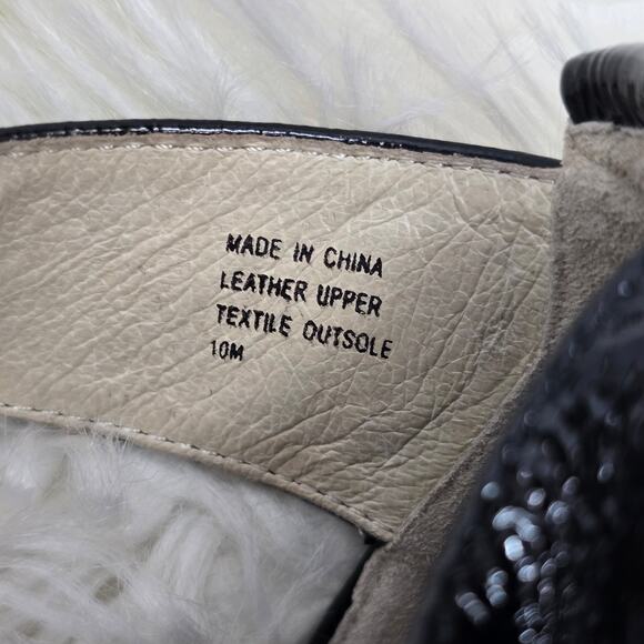 MICHAEL KORS Wide Width Berkley T-Strap Sandals Heels 10 M Black Patent Leather - Picture 10 of 11